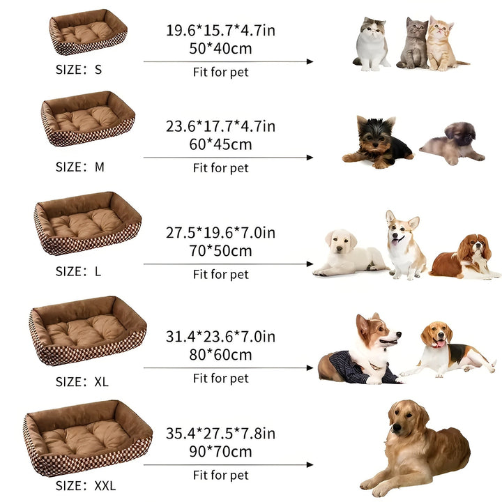 Luxe Orthopedic Plush Pet Bed - PlushNest-XS(40cm X 30cm)-Red-State of Style