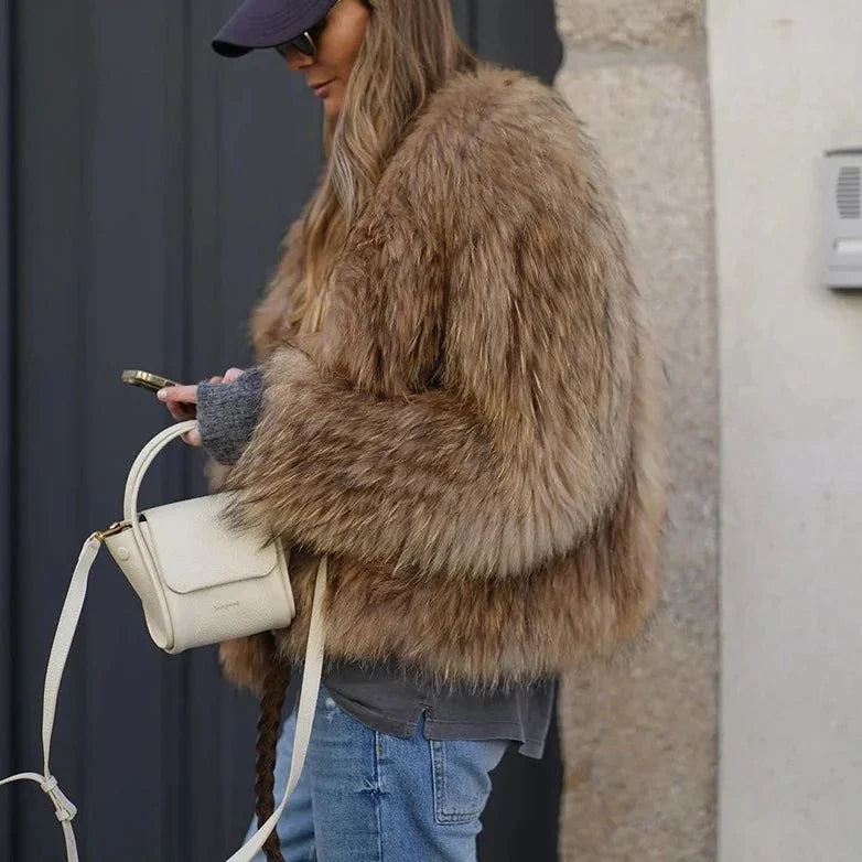 Luxe Plush Faux Fur Coat for Women - Clarisse-S-State of Style