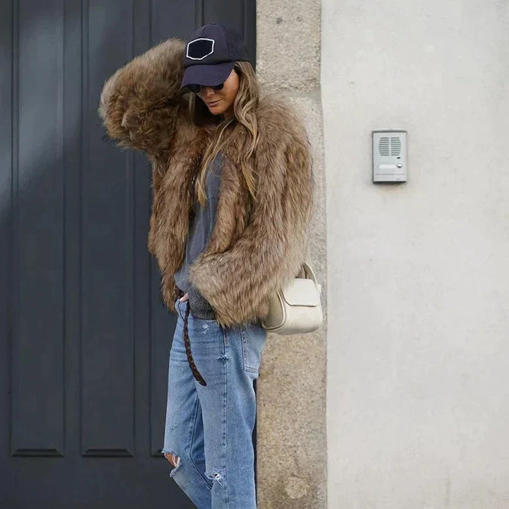 Luxe Plush Faux Fur Coat for Women - Clarisse-S-State of Style