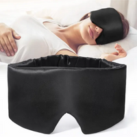 Luxe Sleep Mask in Pure Mulberry Silk - LunaPure-Black-State of Style