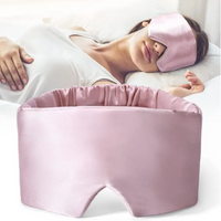 Luxe Sleep Mask in Pure Mulberry Silk - LunaPure-Pink-State of Style