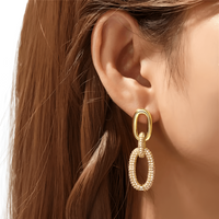 Luxe Sparkling Drop Earrings - Aurora-Gold-State of Style