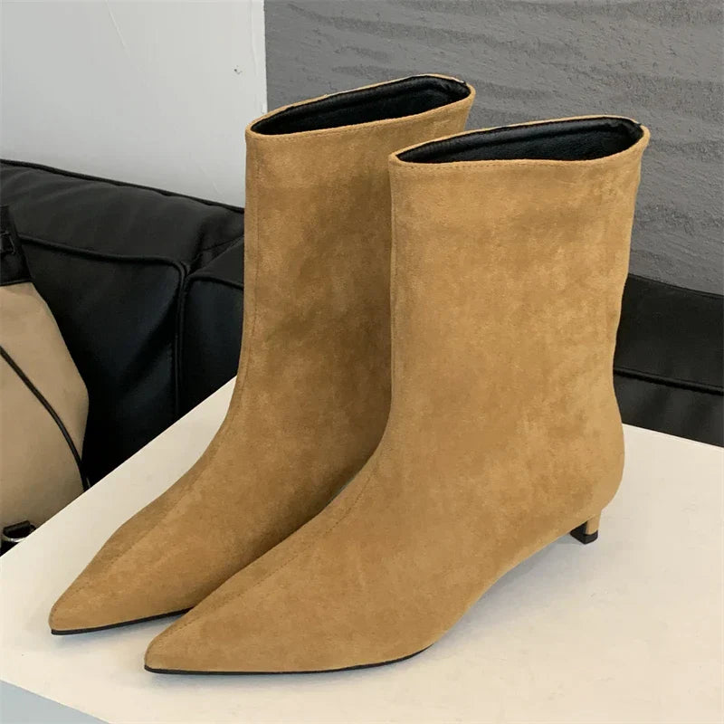 Luxe Suede Winter Boots - Sorena-Light Brown-4.5-State of Style