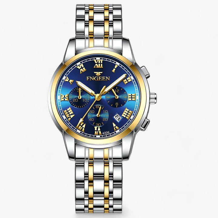 Luxe Titanium Women’s Watch – Clémence-Gold Blue-State of Style