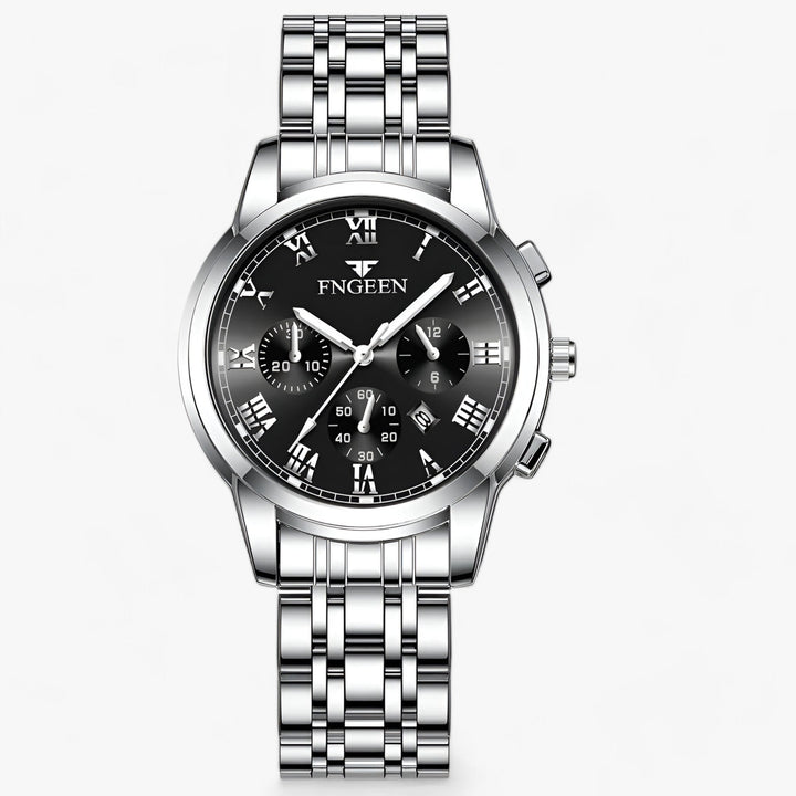 Luxe Titanium Women’s Watch – Clémence-Silver Black-State of Style