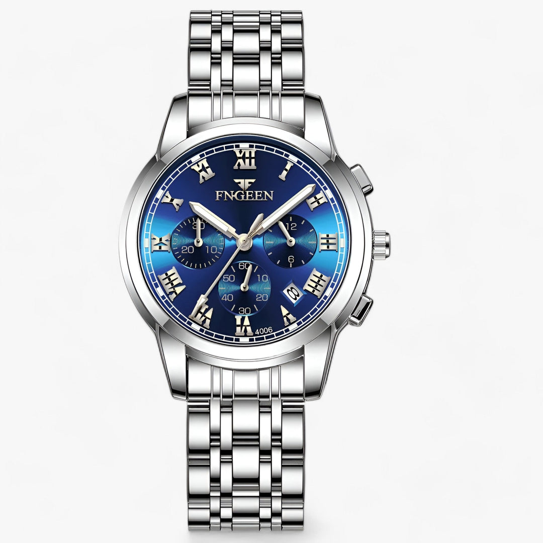 Luxe Titanium Women’s Watch – Clémence-Silver Blue-State of Style