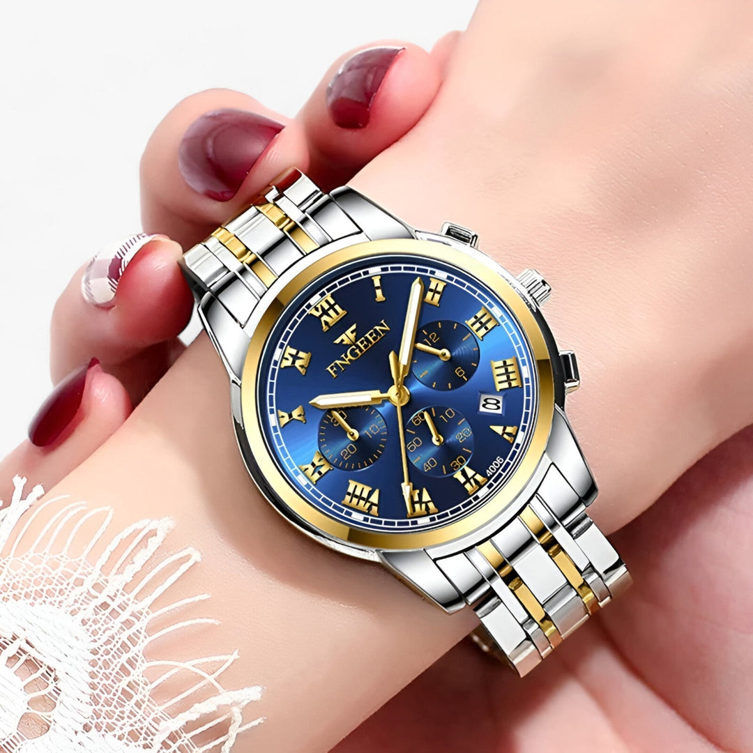 Luxe Titanium Women’s Watch – Clémence-Silver Blue-State of Style
