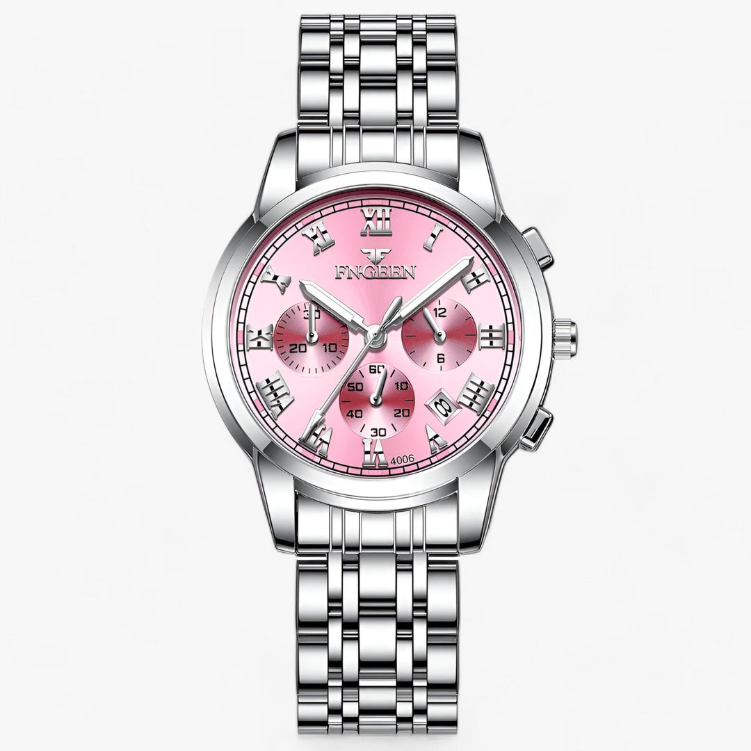 Luxe Titanium Women’s Watch – Clémence-Silver Pink-State of Style