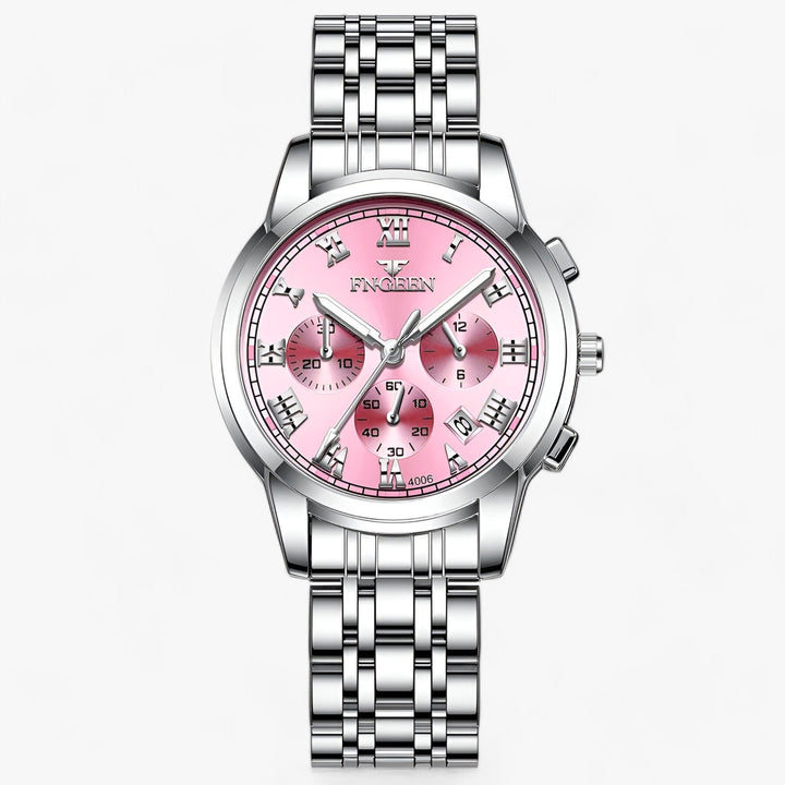Luxe Titanium Women’s Watch – Clémence-Silver Pink-State of Style