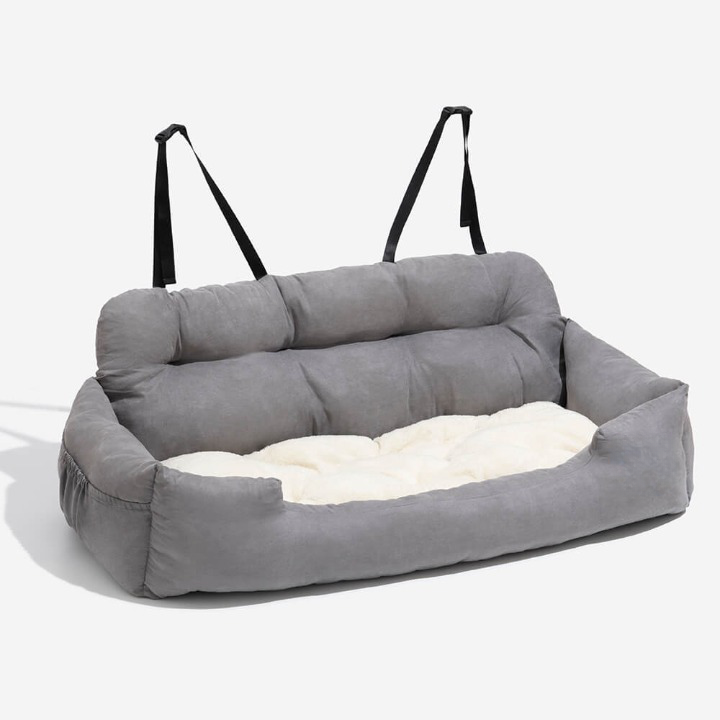 Luxe Travel Bed for Dogs - PawsRest-Standard-Grey-State of Style