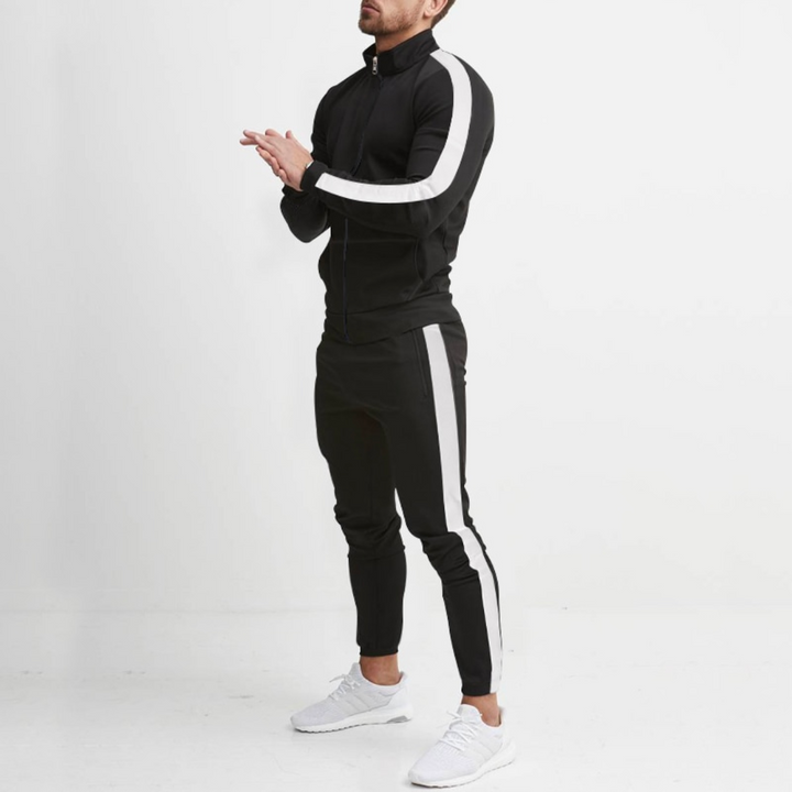 Luxe Two-Piece Jogging Set for Men - Morisson-Black-S-State of Style