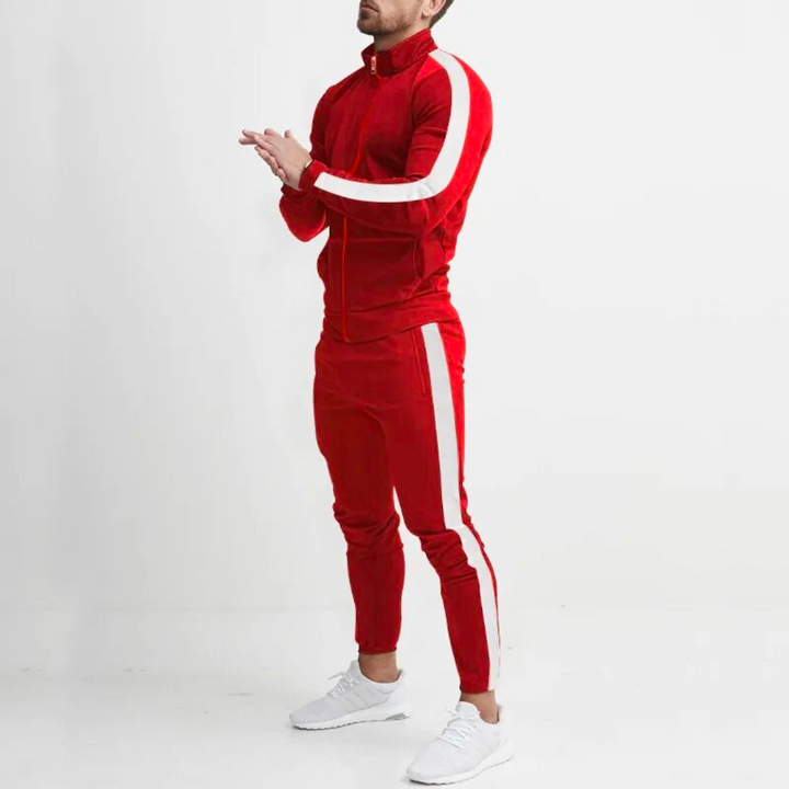 Luxe Two-Piece Jogging Set for Men - Morisson-Red-S-State of Style