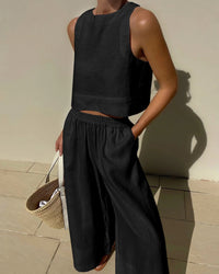 Luxe Two-Piece Set - Celeste-Black-S-State of Style