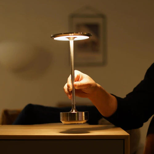 Luxe Wireless LED Table Lamp - Luna Glow-Gold-State of Style