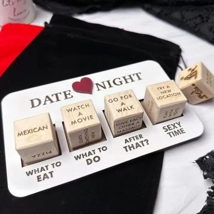 Luxe Wooden Date Night Dice Set - Creative and Exciting Date Ideas - Surprise Game-State of Style