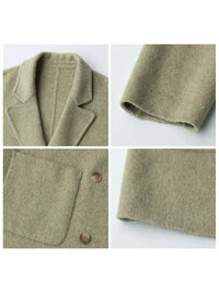 Luxe Wool Women's Coat - Aurora-Banana Green-S-State of Style