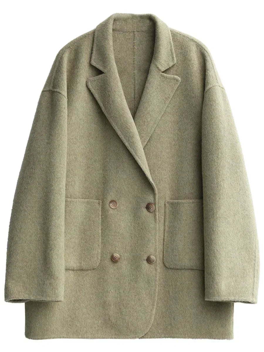 Luxe Wool Women's Coat - Aurora-Banana Green-S-State of Style