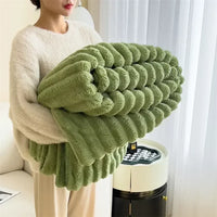 LuxuraWrap Soft Plush Maxi Blanket-120x200 cm-Green-State of Style
