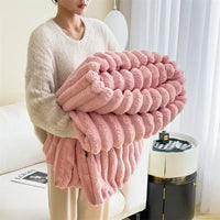 LuxuraWrap Soft Plush Maxi Blanket-120x200 cm-Pink-State of Style