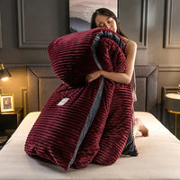 Luxurious and Comfortable Duvet Cover - DreamWeave-150×200 cm incl. 2 pillowcases-Bordeaux Red-State of Style
