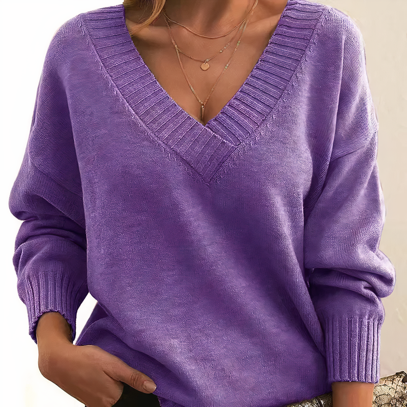 Luxurious Cashmere Sweater - Isabella-Purple-S-State of Style