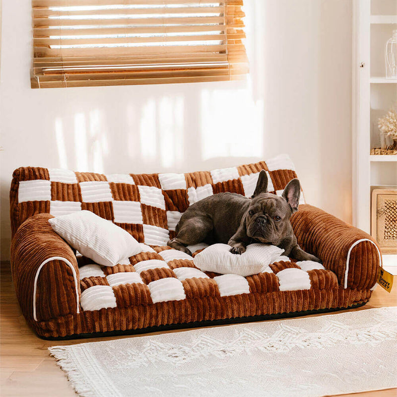 Luxurious Dog Bed Sofa - King's Chillout Sofa-M-Brown-State of Style