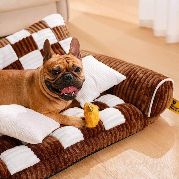 Luxurious Dog Bed Sofa - King's Chillout Sofa-M-Brown-State of Style