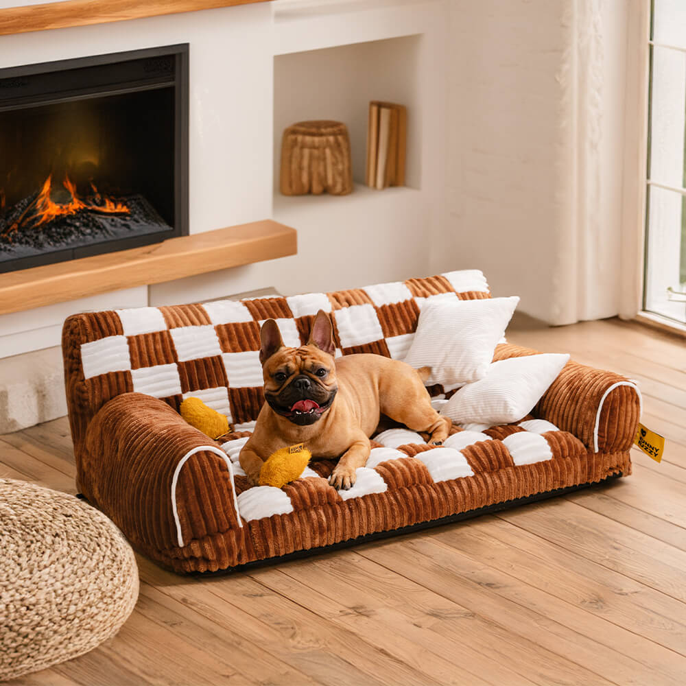 Luxurious Dog Bed Sofa - King's Chillout Sofa-M-Brown-State of Style