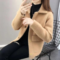 Luxurious Faux Fur Jacket | Iqra Women's Fashion-Brown-S-State of Style