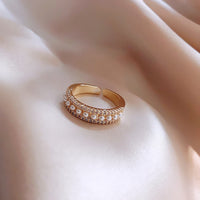 Luxurious Gold Ring with Pearl - Martina-State of Style