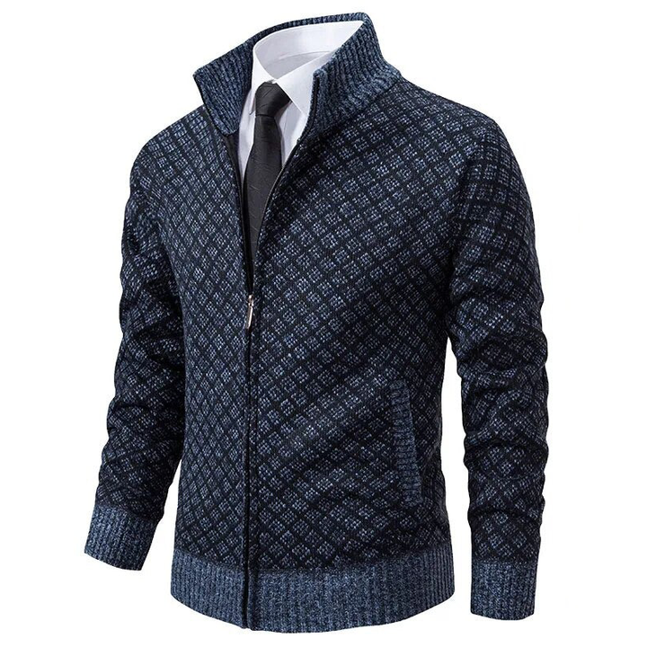 Luxurious Knitted Men's Sweater - Oliver-Blue-XS-State of Style