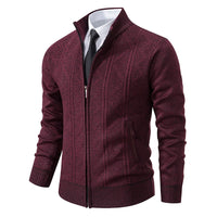 Luxurious Knitted Men's Vest - Henry-Burgundy-S-State of Style