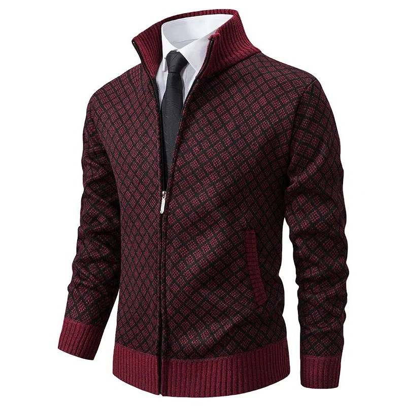 Luxurious Knitted Sweater - Oliver-Bordeaux Red-XS-State of Style