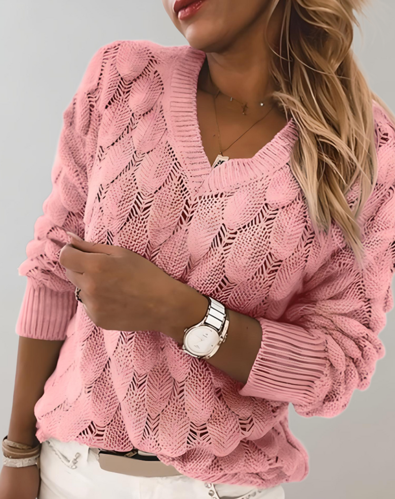 Luxurious Ladies Sweater - Mila-Pink-XS-State of Style