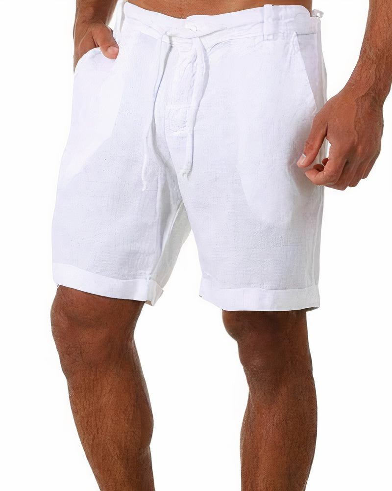 Luxurious Linen Men's Shorts - Armand-Beige-S-State of Style
