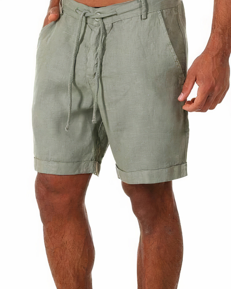 Luxurious Linen Men's Shorts - Armand-Beige-S-State of Style
