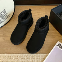 Luxurious Low Winter Boots with Faux Fur - Isabella-Black-36-State of Style