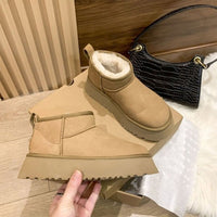 Luxurious Low Winter Boots with Faux Fur - Isabella-Black-36-State of Style