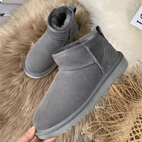 Luxurious Low Winter Boots with Faux Fur - Isabella-Grey-36-State of Style
