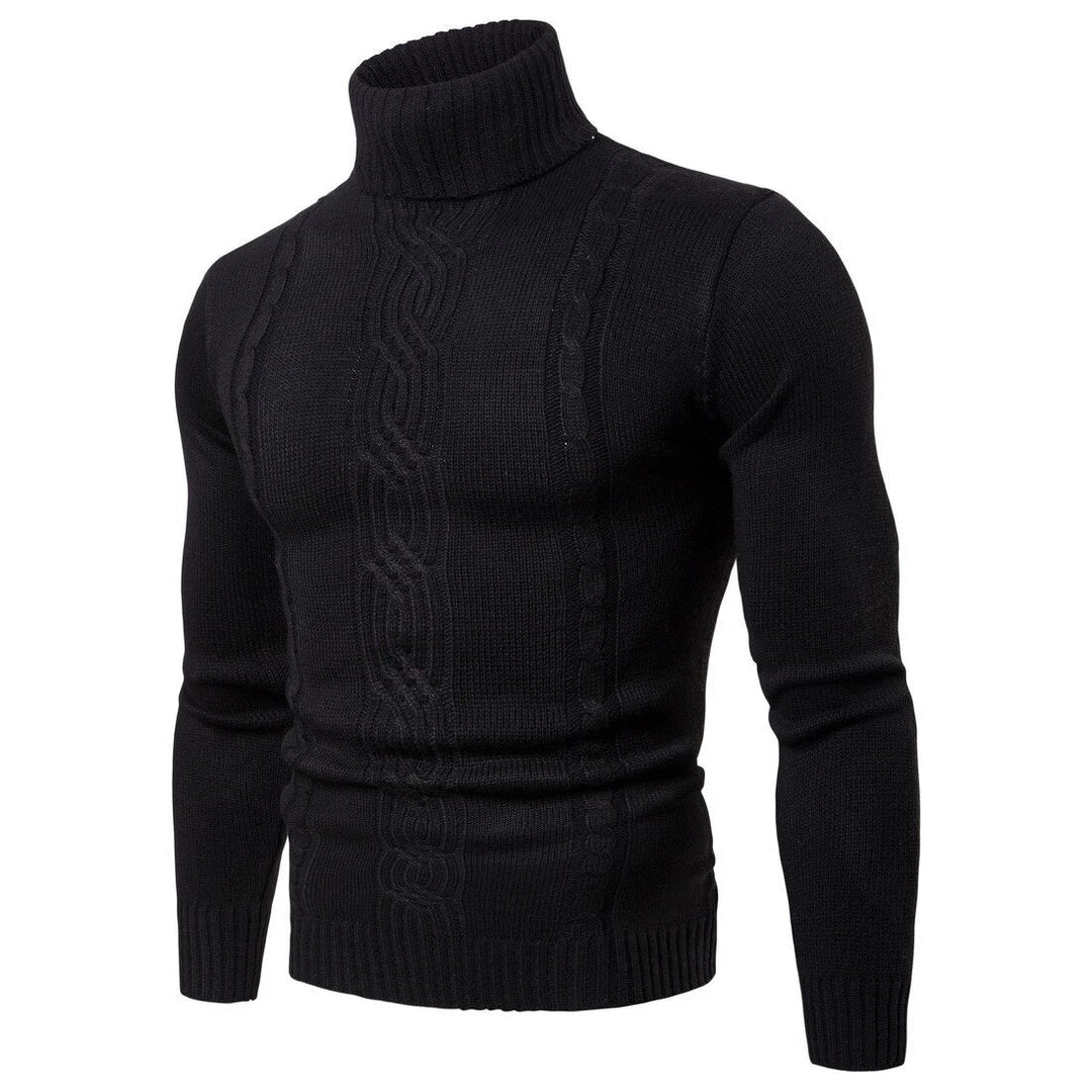Luxurious men's sweater - AlpineEdge-Black-S-State of Style