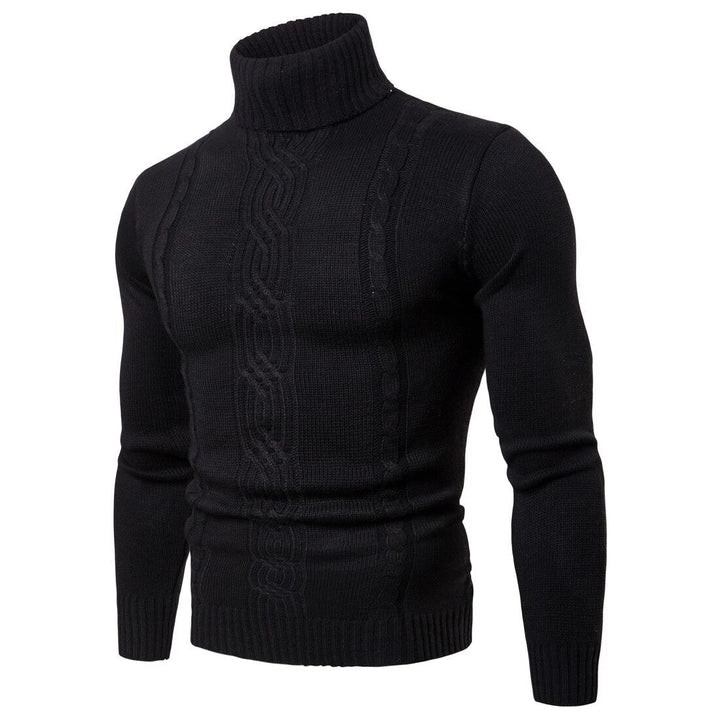 Luxurious men's sweater - AlpineEdge-Black-S-State of Style