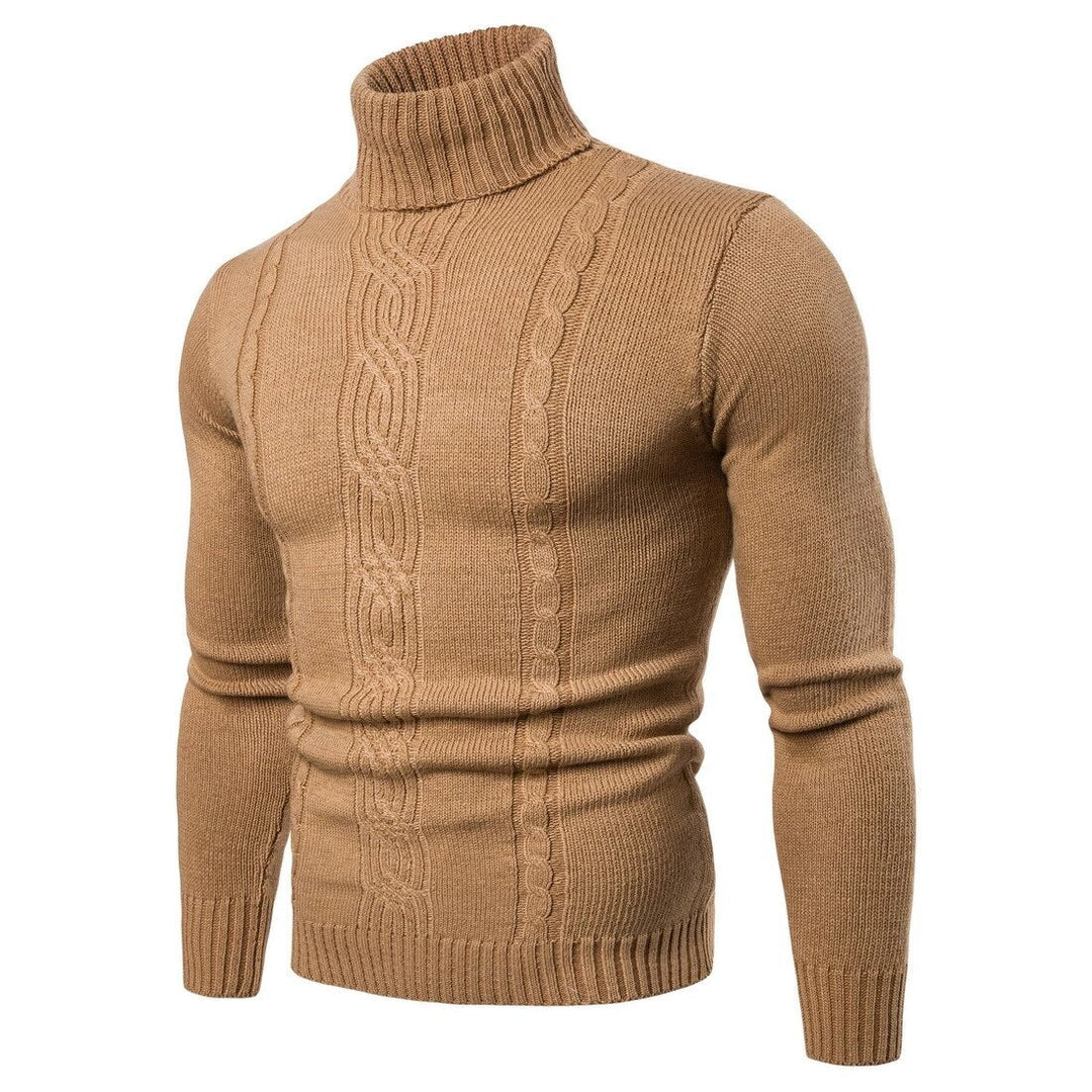 Luxurious men's sweater - AlpineEdge-Brown-S-State of Style