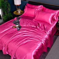 Luxurious Satin Duvet Cover - SilkSerenity-Dark pink-150X200CM-State of Style