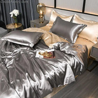 Luxurious Satin Duvet Cover - SilkSerenity-Silver-150X200CM-State of Style