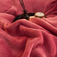 Luxurious Velvet Fleece Duvet Cover Set - PlushHaven-Dark Pink-1.5m Bed-State of Style