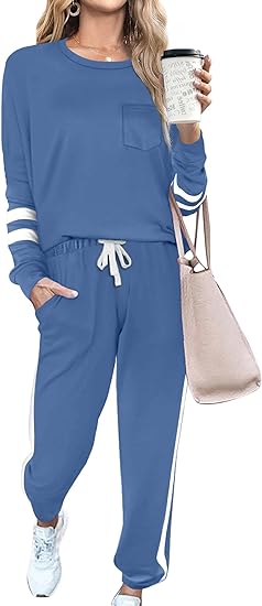Luxury 2-Piece Jogging Outfit - Lisa-Light blue-S-State of Style