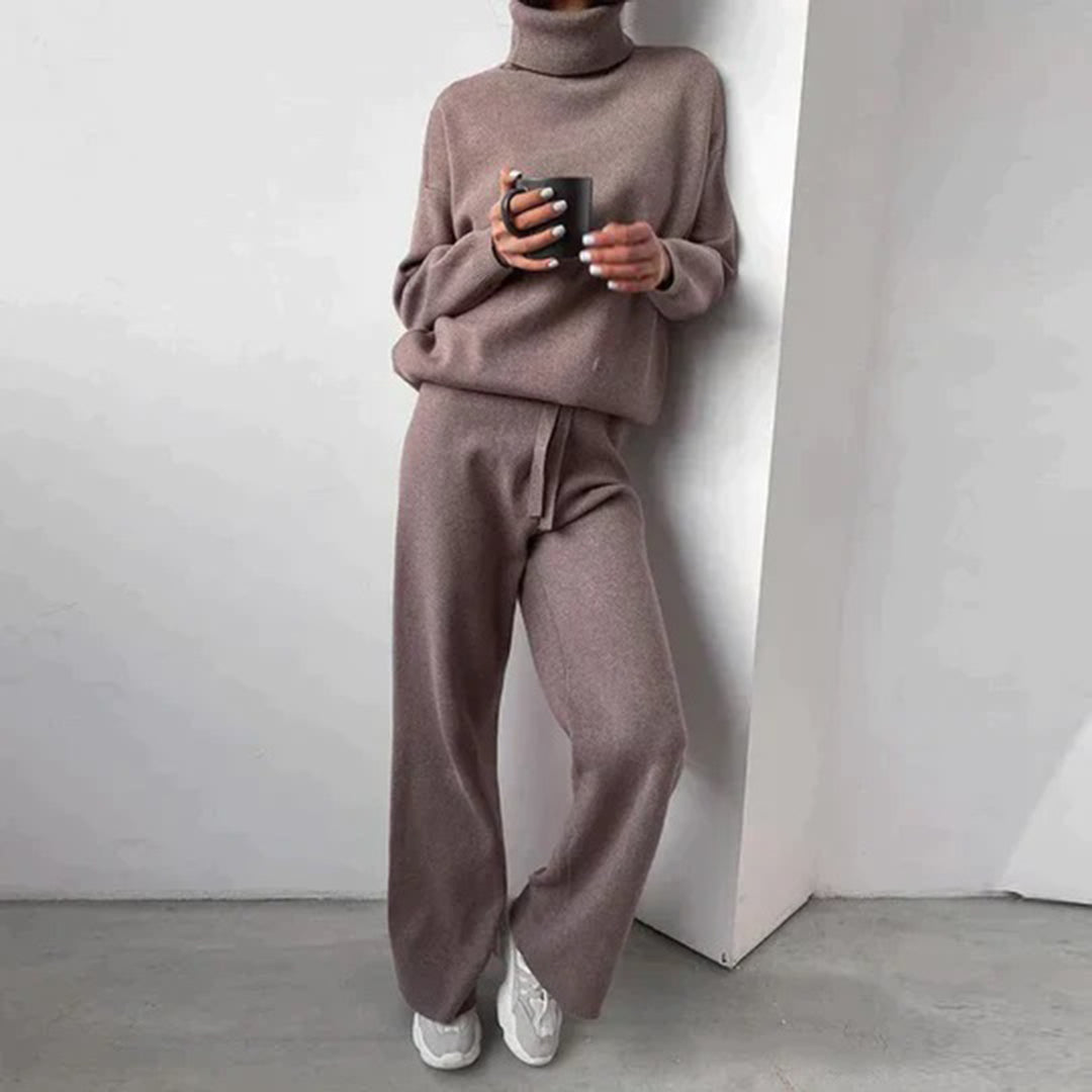 Luxury and Comfortable Cashmere Set - Amelie-Brown-XS-State of Style