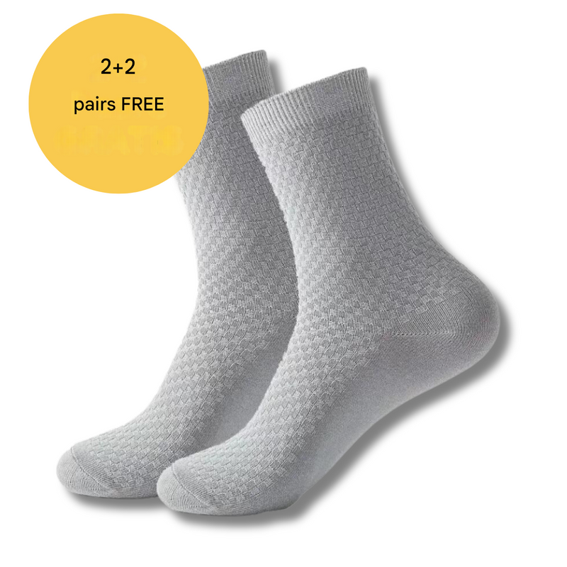 Luxury Bamboo Socks - BambooSoft-1 + 1 Free-Grey-38-41-State of Style