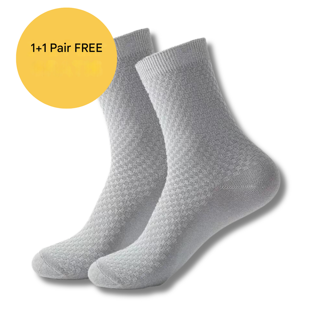 Luxury Bamboo Socks - BambooSoft-1 + 1 Free-Grey-38-41-State of Style