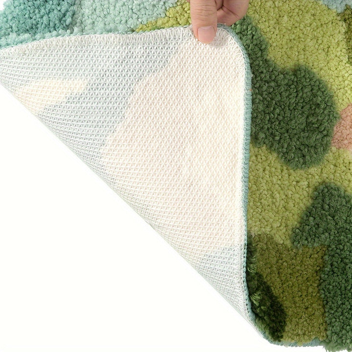 Luxury Bath Mat with Floral Pattern, Extra Soft and Absorbent - Florina-45x70CM-Happy Flower Forest-State of Style